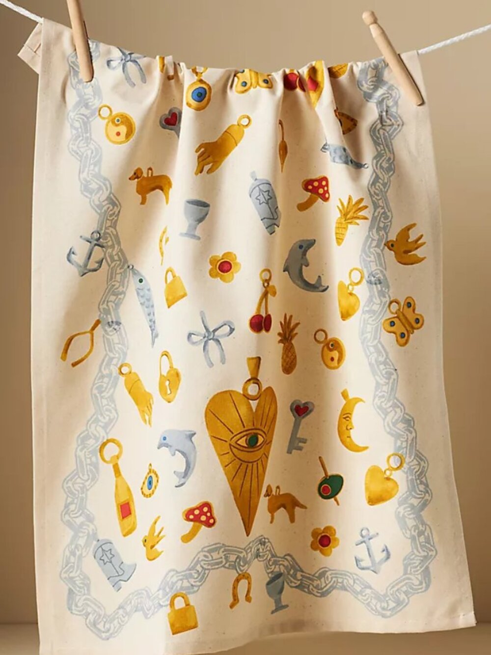Anthropologie Lucky Charm Dish Towels Set of 2 NWT
